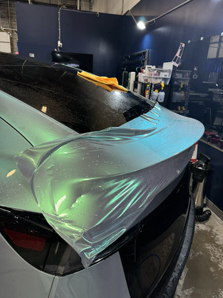 tesla modely juniper wing in progress color shift green ashburn va